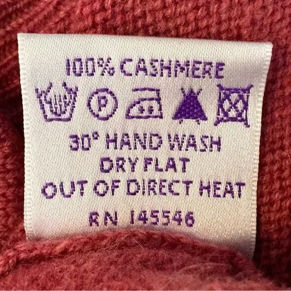 NWT Brora Cashmere Cardigan SweaterGuernsey in PomegranateUS 4 UK 8$699
